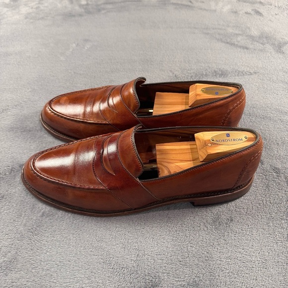 Allen Edmonds Randolph Brown Leather Penny Loafers - Picture 4 of 11